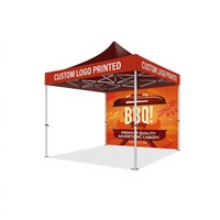 Tente pliante personnalisée avec impression, structure en aluminium, gazebo pliable, sublimation couleur intégrale pour salon professionnel et événements