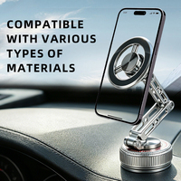 Support de téléphone magnétique en alliage d'aluminium TKT Premium, nouveau design 2026, aimants N52 améliorés, ventouse à vide, rotation à 360°