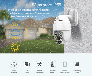 กล้องวงจรปิดไร้สาย<span class=keywords><strong>1080p</strong></span> ขนาดเล็ก128G Smart IP ไฟ360องศามองเห็นกลางคืนพร้อม WiFi กลางแจ้ง - Product Image 3