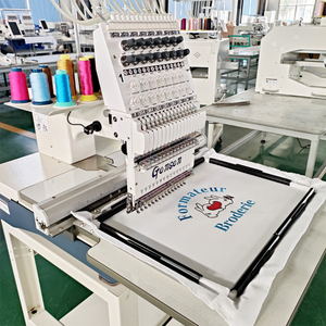Mới Đầu Duy Nhất Máy Tính 1200Rpm 12 15 Đa Kim Công Nghiệp Máy Vi Tính Hat Logo T Áo Sơ Mi Cap Thêu Máy Cho Bán - Product Image 1
