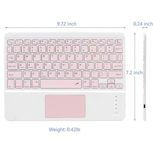 Mini juego de teclado y ratón inalámbrico para juegos Óptica blanca Delgada 78 teclas para escritorio/computadora portátil en stock - Product Image 6