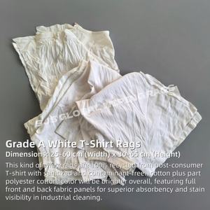 Trapos de Algodón 100% Suaves Blancos de Punto para Pintores Industriales, Paquete a Granel de 50 Libras (10 kg) - Product Image 2