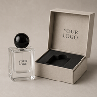 Emballage de parfum en verre de luxe personnalisé B2B, OEM, marque privée, logo minimaliste en sérigraphie sur toile de soie, fabricant de parfums