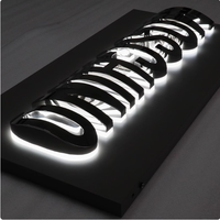 Enseigne pour extérieur intérieur en métal acrylique 3D avec logo rétro-éclairé en lettres de canal personnalisées pour entreprise et magasin