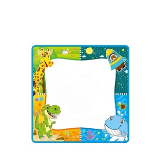 <span class=keywords><strong>2</strong></span> in 1 erasable large water painting doodle mat educational aqua drawing mat with graphics card - Product Image 1