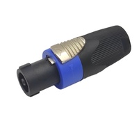 Adaptateur de prise de haut-parleur 4 broches, prise audio/vidéo, broche en cuivre, verrouillage, connecteur Speakon mâle 4 pôles, compatible avec Neutrik NLT4FXX