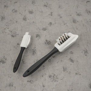 <span class=keywords><strong>Brosse</strong></span> de nettoyage de chaussures à long manche en plastique <span class=keywords><strong>brosse</strong></span> à crêpe en Nylon doux TPR pour bottes de neige daim <span class=keywords><strong>nubuck</strong></span> soins du cuir brosses à chaussures naturelles - Product Image 3