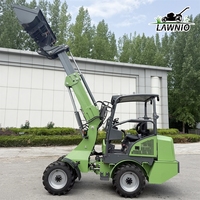 Chargeur télescopique LAWNIO à haute efficacité de travail, direction entièrement hydraulique, capacité de levage élevée pour une utilisation en intérieur, chargeur à bras télescopique