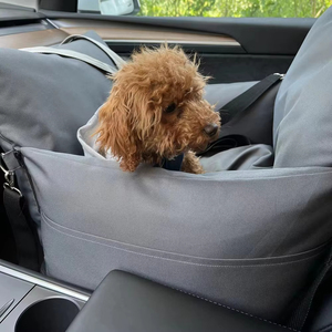 Siège auto de luxe pour animaux de compagnie en coton PP doux, amovible et lavable, lit de voyage pour animaux de compagnie pour grand chien, avec sangle de sécurité et mousse épaisse - Product Image 2