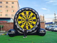 Yuedong 5.8ft*7.8ft 2M Cible de jeu gonflable de football et de fléchettes, avec ballons de football, Publicitaire