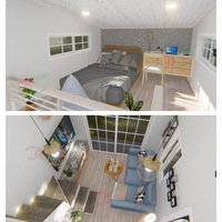 Petite maison triangle de luxe à prix raisonnable un cadre triangulaire préfabriqué cabane en bois villa avec salle de bain
