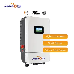 AMENSOLAR 15KW Inversor híbrido Batería de litio Todo en uno Ess Sistema de energía solar 10KW 5kw Sistemas híbridos de almacenamiento de energía para el hogar