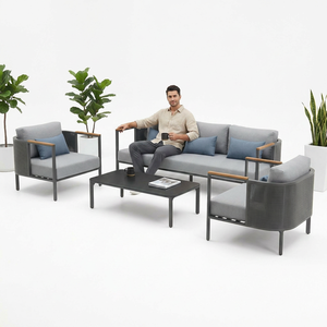 Set di Divani da Esterno Moderni e di Alta Qualità, Arredamento da Giardino per Cortili, Hotel e Parchi - Product Image 3