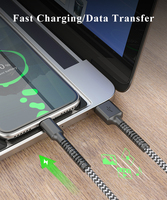 Cable USB con caja acrílica para teléfono móvil, cable usb de carga rápida de 3, 3 y 6 pies, 5V, 12V, venta al por mayor