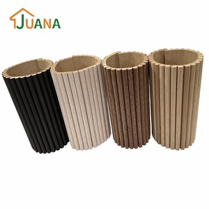 Panneaux muraux en bois rainurés, revêtement intérieur incurvé, panneau MDF flexible peignable pour un <span class=keywords><strong>traitement</strong></span> mural résidentiel de luxe - Product Image 2
