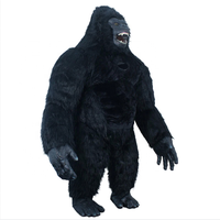 Taille personnalisée 2M 2.6M 3M Costume de mascotte gorille noir gris gonflable réaliste géant pour événements et fêtes