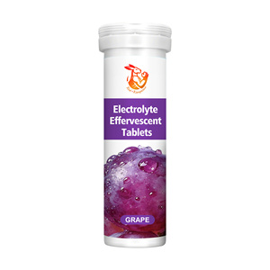 Tabletas Efervescentes de Electrolitos a Precio de Fábrica, Hidratación y Soporte Muscular con Suplemento de Magnesio, Sabor a Uva - Product Image 1