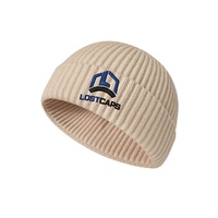 Bonnet tricoté personnalisé avec logo pour adulte, 100 % acrylique, chaud pour l'hiver, style hip-hop, petit bonnet, chapeau de marque de créateur pour l'extérieur