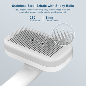 Zelfreinigende Negatieve Ionen Functie Dierenhaar Verzorging Gladde Vacht Afstotende Hond Kat Slicker Borstel - Product Image 3
