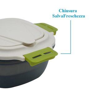 Lonchera para Microondas de 1.2L, Juego de 5 Recipientes para Alimentos con Tenedor y Recipiente para Condimentos - Product Image 3