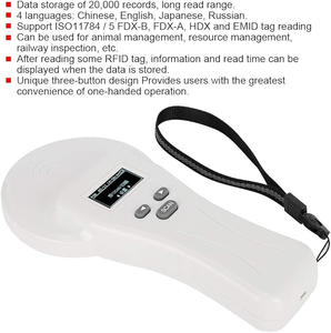 <b>Animal</b> ID Scanner EM4305 Microchip Reader Mini <b>Tag</b> Rechargeable Handheld RFID Waterproof Identification System - Product Image 4