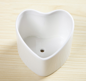 Vaso in Ceramica Bianca a Forma di Cuore Personalizzato per <span class=keywords><strong>Piante</strong></span> Succulente - Product Image 5