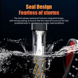 Feu arrière de voiture, clignotant, feu de freinage, 12V 24V, feu de recul, double clignotant d'avertissement, bande LED en forme de flèche pour camionnette, Jeep - Product Image 4