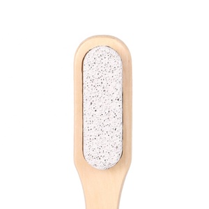 Wholesale Exfoliating Wooden Body Brush with Natural Bristle and Pumice Stone Brush <strong>for</strong> Spa Massage Wooden Spa <strong>Foot</strong> Brush - Product Image 3