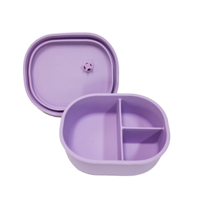 Boîte à bento en silicone réutilisable, étanche, à 3 compartiments, pour la préparation et le stockage des repas, avec design chauffable pour la maison - Product Image 2