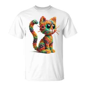 Camiseta Cat hecha completamente con diseño de Fruit Loops - Product Image 1