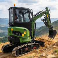 Mini-excavatrice 3,5 tonnes avec cabine, bras long, pour espaces restreints, avec tarière, certifiée ISO CE et Euro 5 EPA
