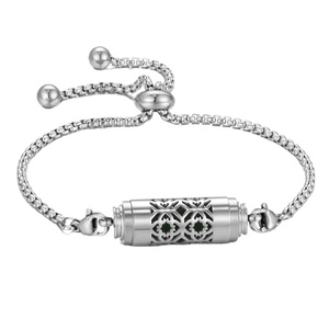 Pulsera Difusora de Aceites Esenciales y Perfume, Ajustable, de Acero Inoxidable, Estilo Punk, para Aromaterapia - Product Image 2