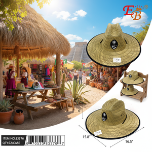 Juegos de regalo culturales y turísticos de MÉXICO 72PCS/Cartón-Sombrero de paja - Product Image 3