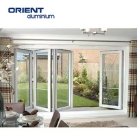 Fenêtre pliante horizontale Marché philippin Fenêtres pliantes en aluminium à coupure thermique Fenêtre pliante en aluminium de haute qualité