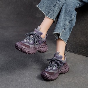 Nuevo estilo de zapatos casuales transpirables con plataforma y efecto desgastado, zapatos de mujer a la moda y modernos. - Product Image 4