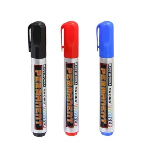 Fournitures de bureau scolaire Marqueur à grosse tête avec pointe de pinceau oblique Encre permanente directe d'usine Matière plastique pour écrire sur papier - Product Image 5