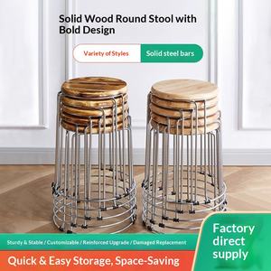 ชุดโต๊ะและเก้าอี้ไม้เนื้อแข็งแบบหนาเสริมความแข็งแรง วางซ้อนกันได้ เหมาะสำหรับใช้ในบ้าน ร้านอาหาร และโรงอาหาร - Product Image 2