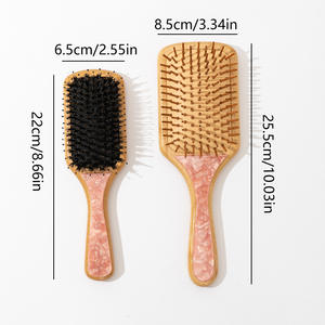 Sisir Rambut Kinling Define LOGO dengan Bulu Babi Keriting, Bantalan Pijat Asetat, dan Gagang Bambu, Bersertifikasi CE RoHS untuk Penggunaan Sehari-hari - Product Image 6