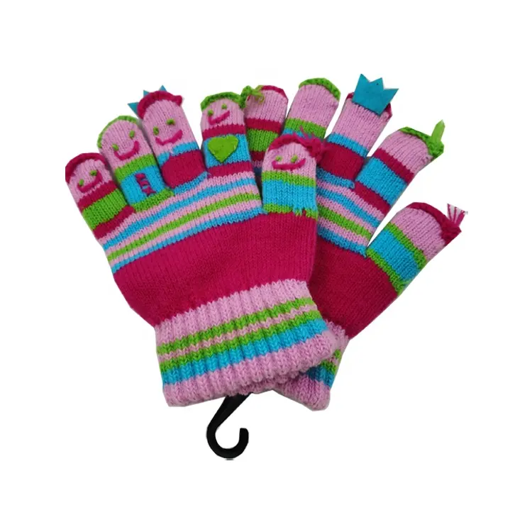 Gloves Fashion Winter Knitted Wool Women Nova Plain Custom Acrylic Logo Style Design Autumn