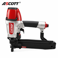 ASCOTT N851 Agrafeuse pneumatique professionnelle calibre 16 à couronne moyenne, pistolet à agrafes de finition 7/16 pouces pour bois, palettes, meubles, caisses, OEM