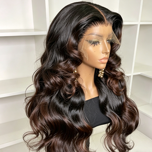 <span class=keywords><strong>Parrucca</strong></span> Frontale in Pizzo HD 13*6 Ombre Marrone con Onde Morbide, Densità 250%, 100% Capelli Umani, Senza Colla, per Donne Nere - Product Image 2