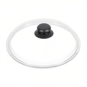 Coperchi per pentole in vetro con pomello nero per teglie da forno, diametro 24 cm, copertura trasparente - Product Image 2