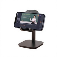 Support de bureau réglable et extensible MoxB à rotation 360 degrés pour téléphone et tablette, idéal pour le streaming en direct
