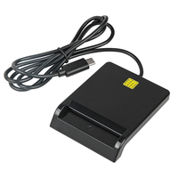 Lector de Tarjetas 2 en 1 con Conector USB A/Tipo C, Lector de Tarjetas Inteligentes con Chip IC CAC (Estándar IOS7816 para Tarjetas IC)
