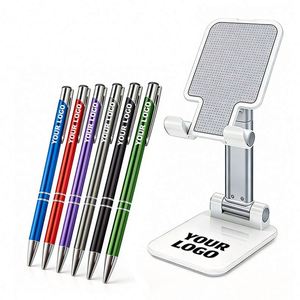 Stylo bille personnalisé gravé au laser avec logo pour cadeau d'entreprise, stylos bille promotionnels en métal - Product Image 1