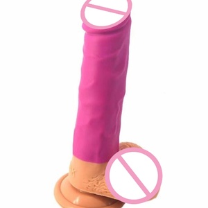 FAAK Dildo de silicona de 21.5cm (8.46 pulgadas) con forma de pene realista, doble capa de dureza, con correa de cuero genuino - Product Image 1