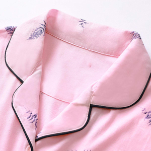 Pigiami da notte per <span class=keywords><strong>bambina</strong></span> prezzo all'ingrosso comodi pigiami abbottonati di alta qualità 8-14 anni Set di indumenti da notte modali rosa per ragazza teenager - Product Image 2