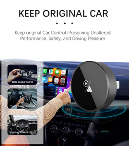 Adaptateur sans fil 2026 Mini Orange Cube CarPlay Android Auto Plug & Play avec reconnexion automatique rapide, accessoires innovants - Product Image 6