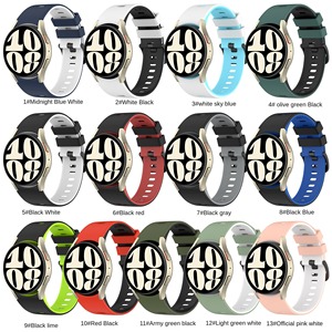 Correas de Reloj de Silicona de Doble Color a <span class=keywords><strong>Precio</strong></span> de Fábrica BEEFLYPOWER, 44mm 43mm 47mm para <span class=keywords><strong>Samsung</strong></span> Galaxy <span class=keywords><strong>Watch</strong></span> 6 6 Classic - Product Image 3