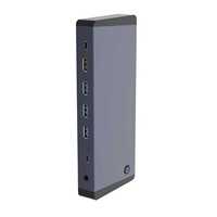 Station d'accueil Thunderbolt 4 en alliage d'aluminium 14 en 1 Triple 4K60Hz 2 DP 1 HDTV 100W PD 10Gbps USB-C Gigabit LAN 3.5MM Audio&Mic